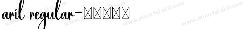aril regular字体转换
